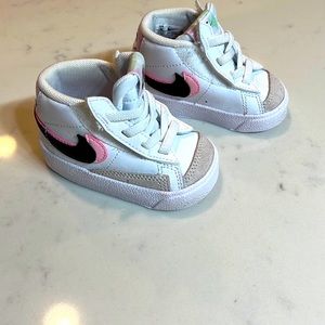 Baby- Pink & White Nike Blazers